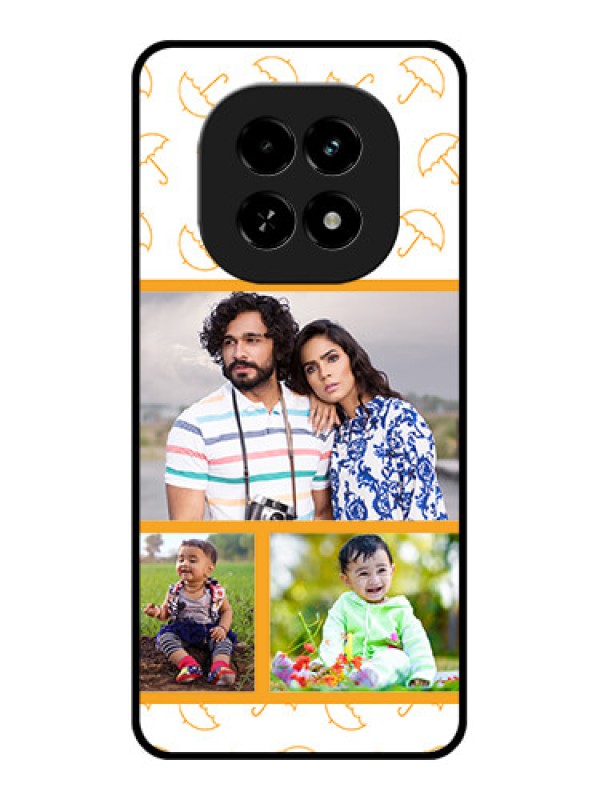 Custom Realme C63 5G Custom Glass Phone Case - Yellow Pattern Design