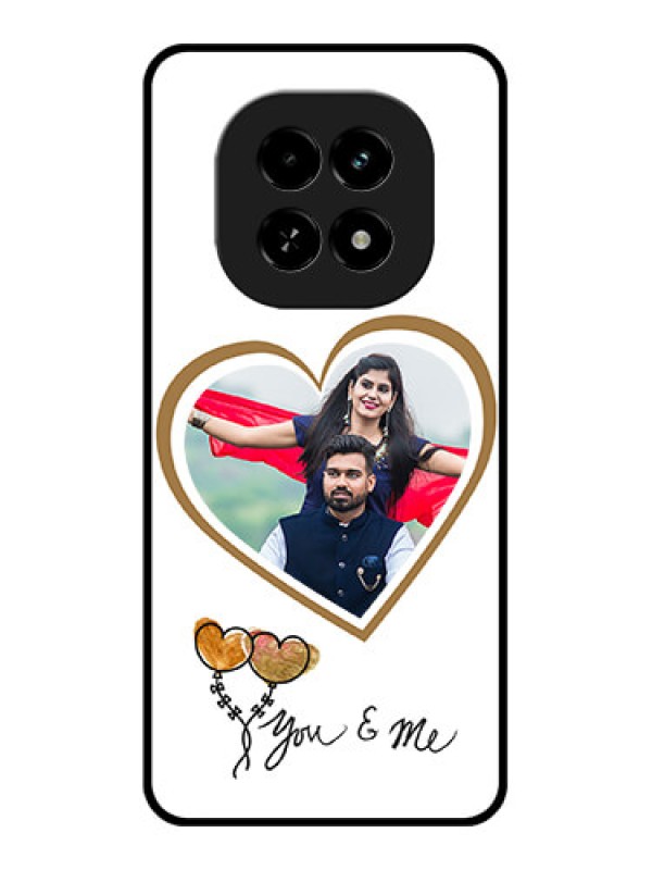 Custom Realme C63 5G Custom Glass Phone Case - You and Me Design