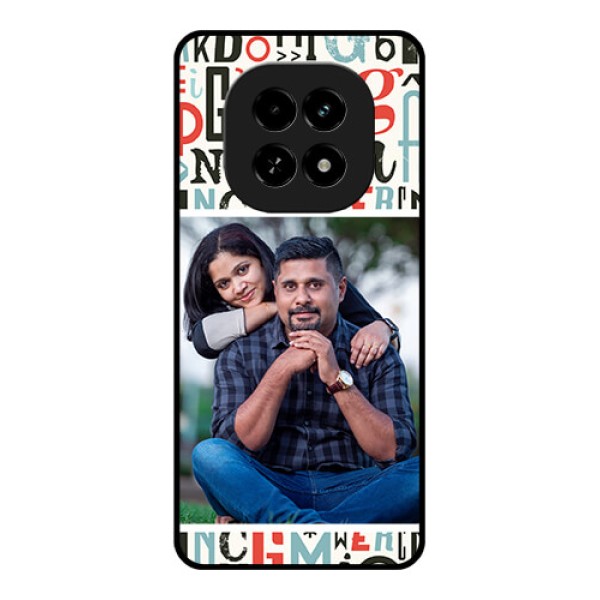 Realme C63 5G Custom Glass Phone Case - Alphabet Design