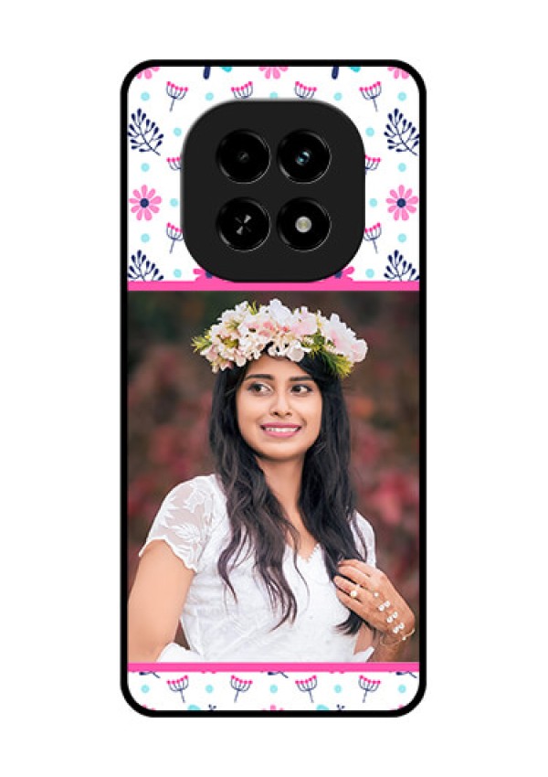 Realme C63 5G Custom Glass Phone Case - Colorful Flower Design