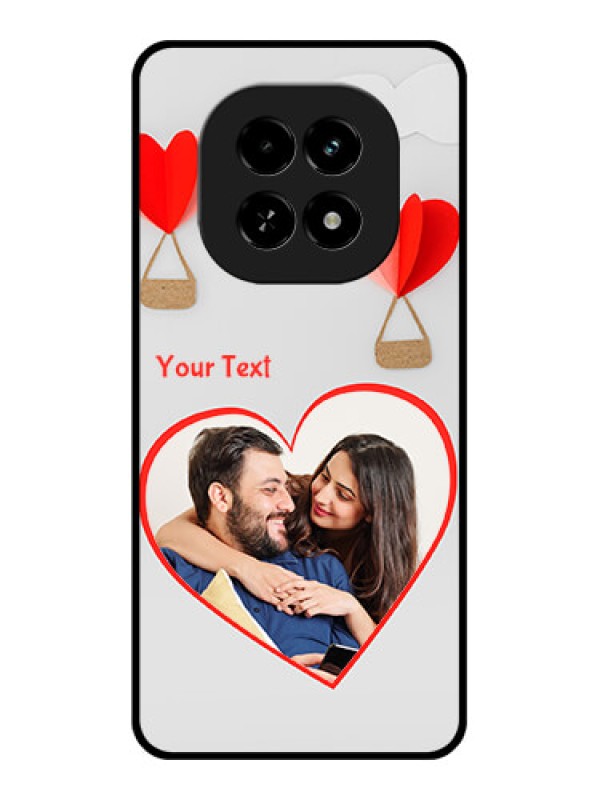 Custom Realme C63 5G Custom Glass Phone Case - Parachute Love Design