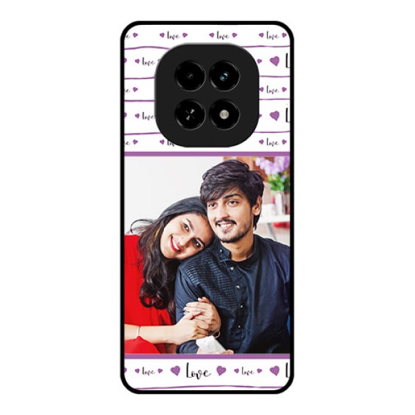 Realme C63 5G Custom Glass Phone Case - Couples Heart Design