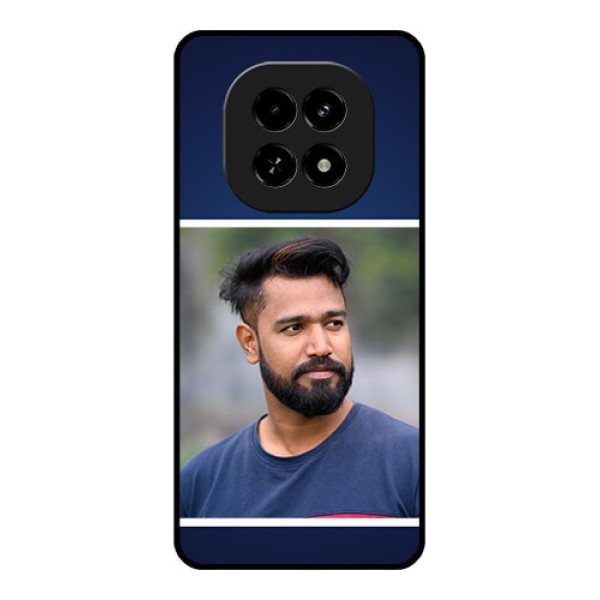 Realme C63 5G Custom Glass Phone Case - Simple Royal Blue Design Realme C63 5G Custom Glass Phone Case - Simple Royal Blue Design