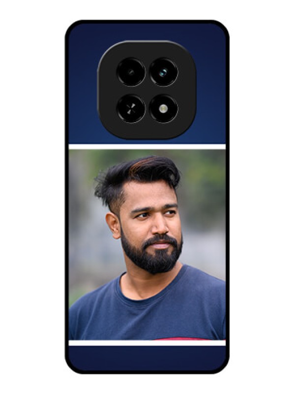 Custom Realme C63 5G Custom Glass Phone Case - Simple Royal Blue Design