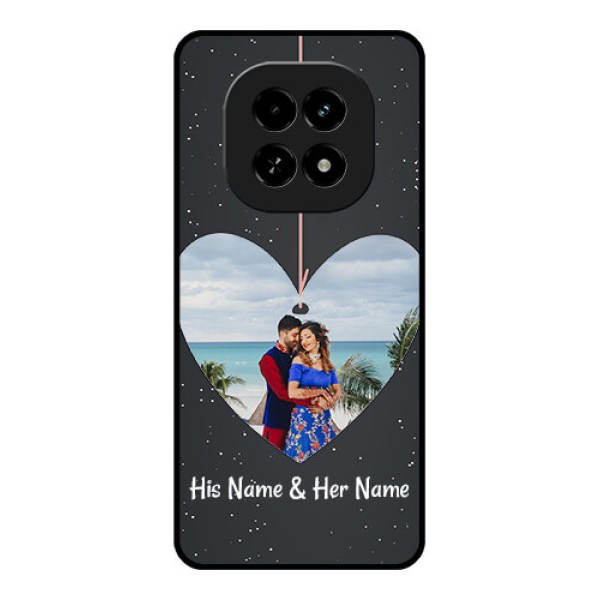 Realme C63 5G Custom Glass Phone Case - Hanging Heart Design