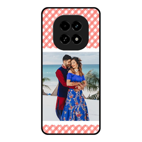 Realme C63 5G Custom Glass Phone Case - Pink Pattern Design