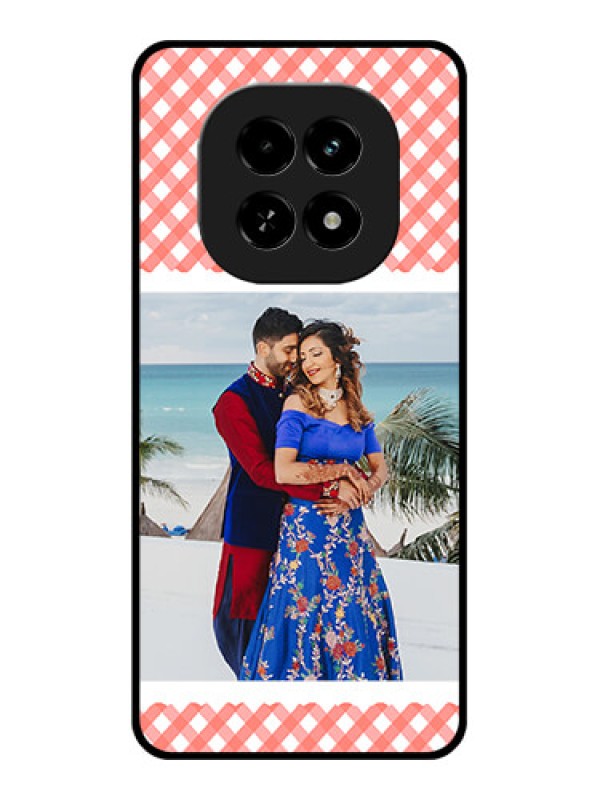 Custom Realme C63 5G Custom Glass Phone Case - Pink Pattern Design