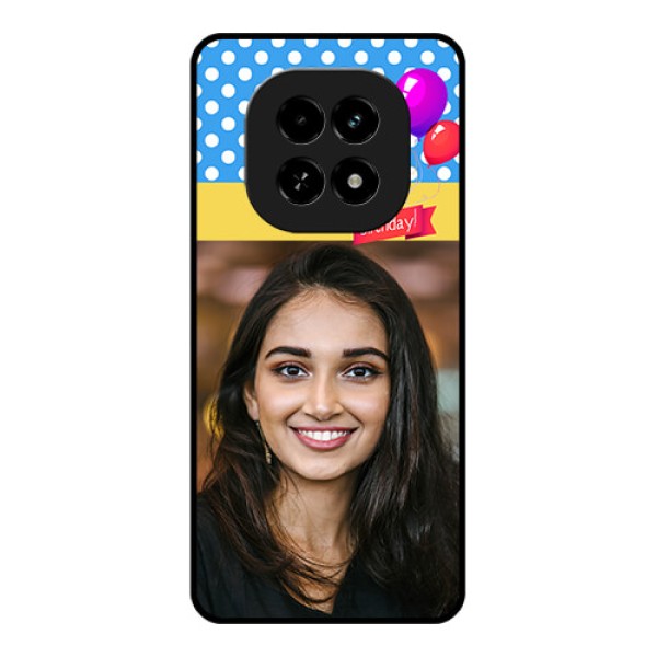 Realme C63 5G Custom Glass Phone Case - Happy Birthday Design