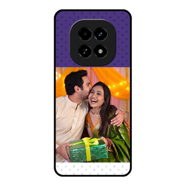 Realme C63 5G Custom Glass Phone Case - Violet Colored Pattern Design