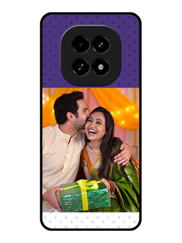 Custom Realme C63 5G Custom Glass Phone Case - Violet Colored Pattern Design