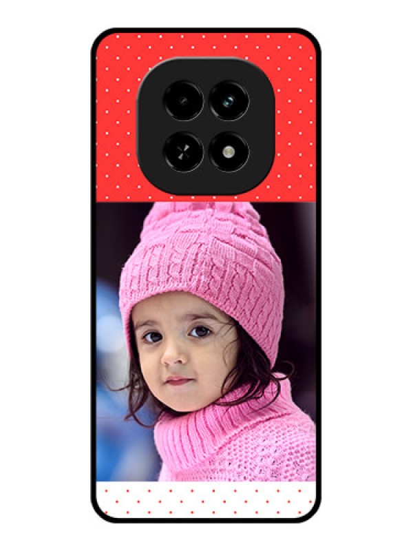 Custom Realme C63 5G Custom Glass Phone Case - Red Pattern Design