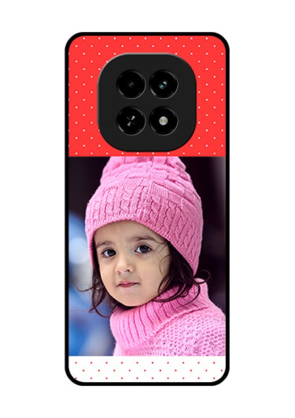 Realme C63 5G Custom Glass Phone Case - Red Pattern Design