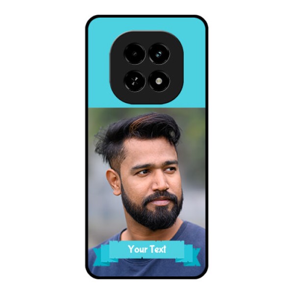 Realme C63 5G Custom Glass Phone Case - Blue Color Design Realme C63 5G Custom Glass Phone Case - Blue Color Design