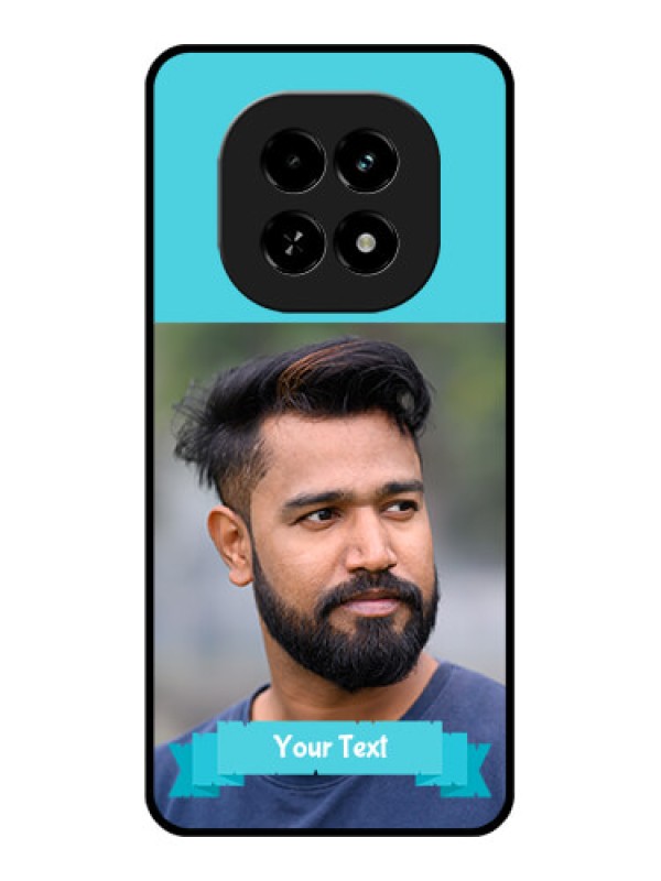 Custom Realme C63 5G Custom Glass Phone Case - Blue Color Design