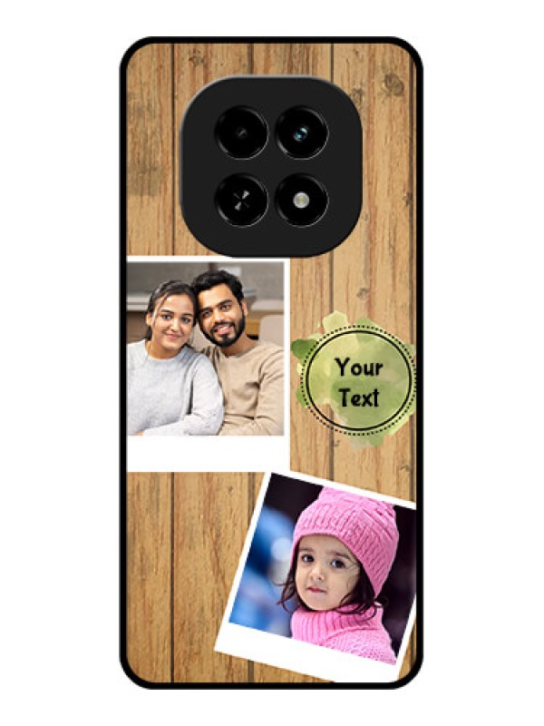 Custom Realme C63 5G Custom Glass Phone Case - Wooden Texture Design