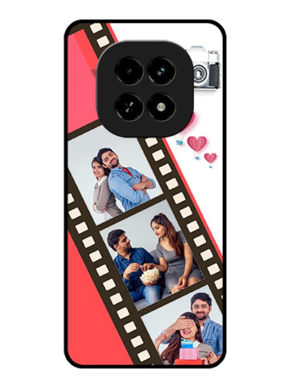 Custom Realme C63 5G Custom Glass Phone Case - 3 Image Holder With Film Reel