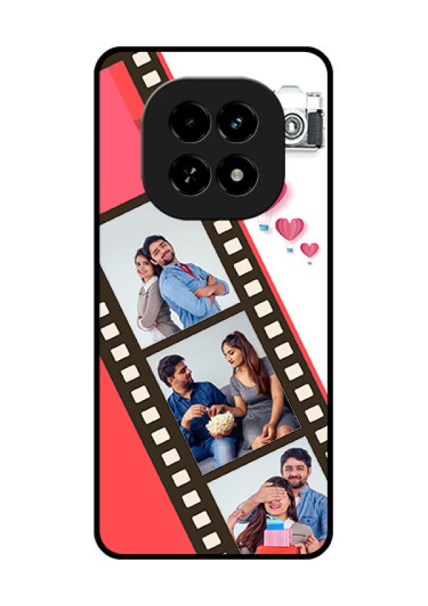 Realme C63 5G Custom Glass Phone Case - 3 Image Holder With Film Reel