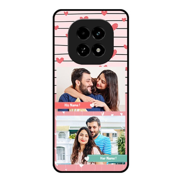 Realme C63 5G Custom Glass Phone Case - Photo With Heart Design