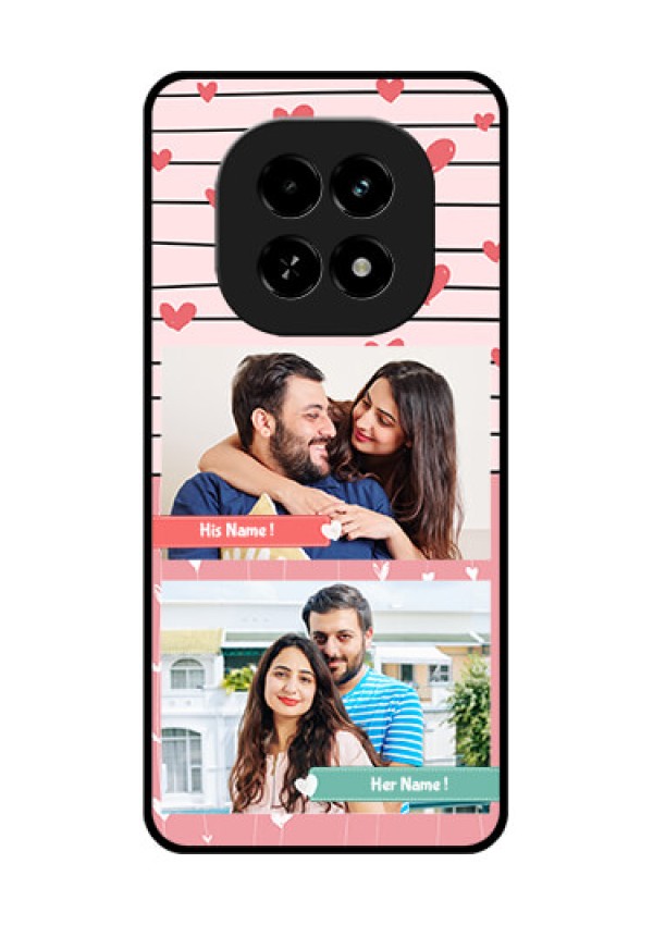 Realme C63 5G Custom Glass Phone Case - Photo With Heart Design
