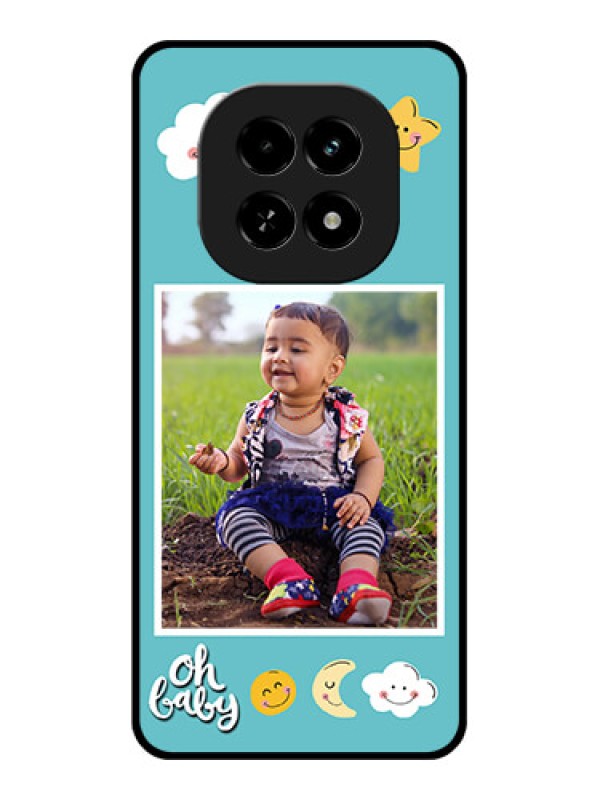 Custom Realme C63 5G Custom Glass Phone Case - Smiley Kids Stars Design