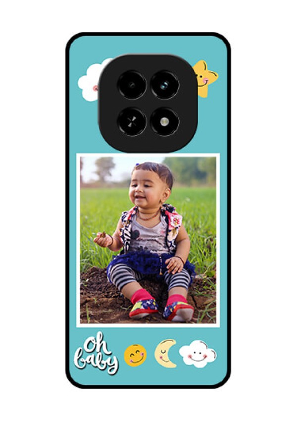 Realme C63 5G Custom Glass Phone Case - Smiley Kids Stars Design