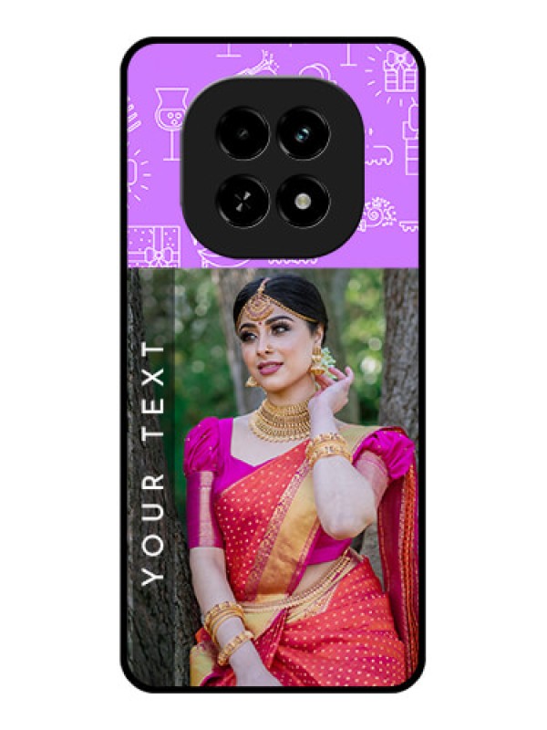 Custom Realme C63 5G Custom Glass Phone Case - Birthday Icons Design