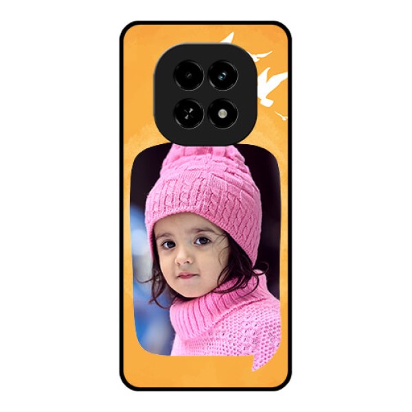 Realme C63 5G Custom Glass Phone Case - Water Color Design With Bird Icons Realme C63 5G Custom Glass Phone Case - Water Color Design With Bird Icons
