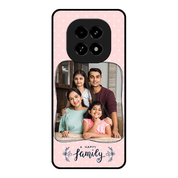 Realme C63 5G Custom Glass Phone Case - Family With Dots Design