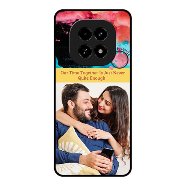 Realme C63 5G Custom Glass Phone Case - Quote With Acrylic Painting Design