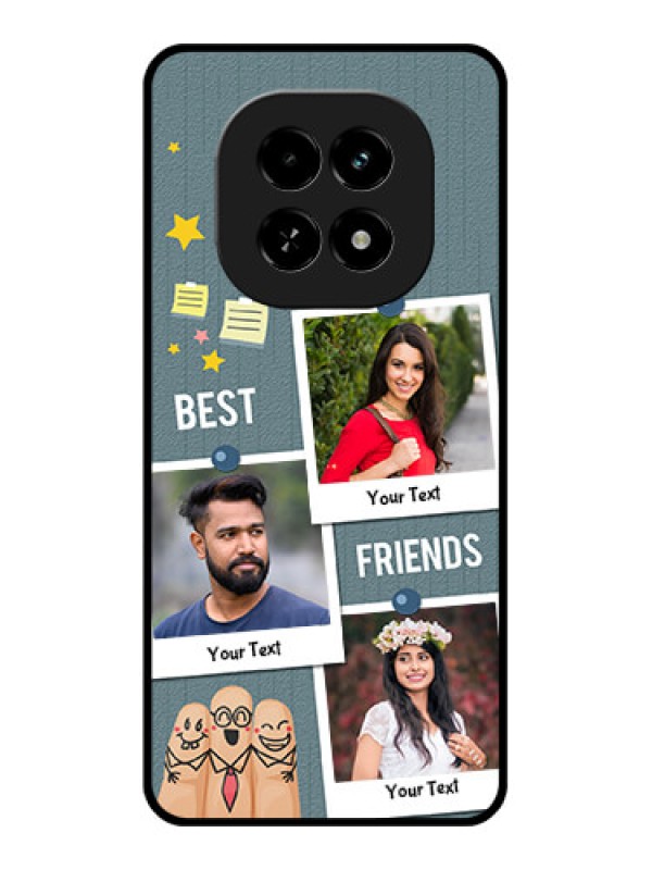 Custom Realme C63 5G Custom Glass Phone Case - Sticky Frames And Friendship Design