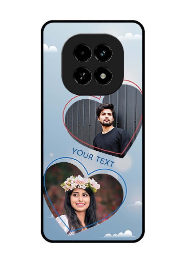 Realme C63 5G Custom Glass Phone Case - Blue Color Couple Design