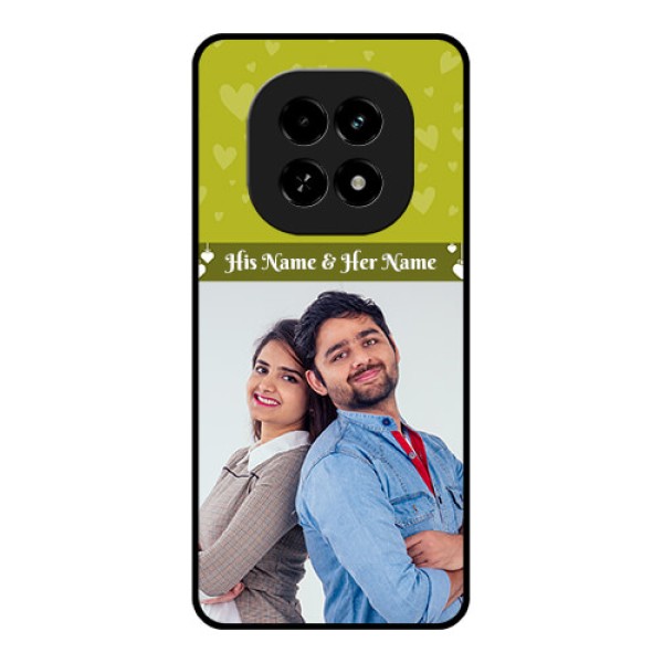 Realme C63 5G Custom Glass Phone Case - You and Me Heart Design