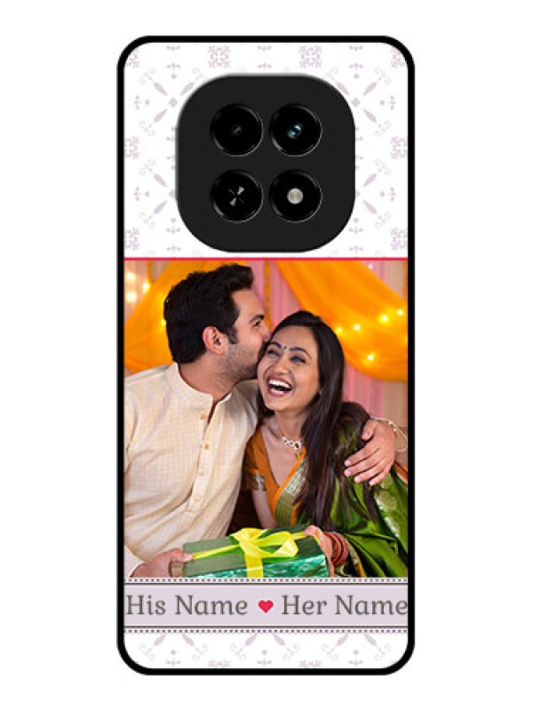 Custom Realme C63 5G Custom Glass Phone Case - With Photo And Ethnic Design