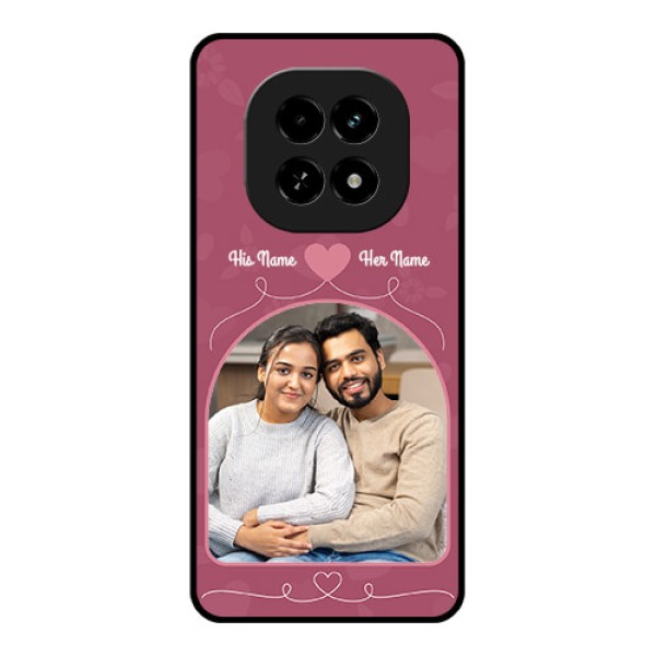 Realme C63 5G Custom Glass Phone Case - Love Floral Design