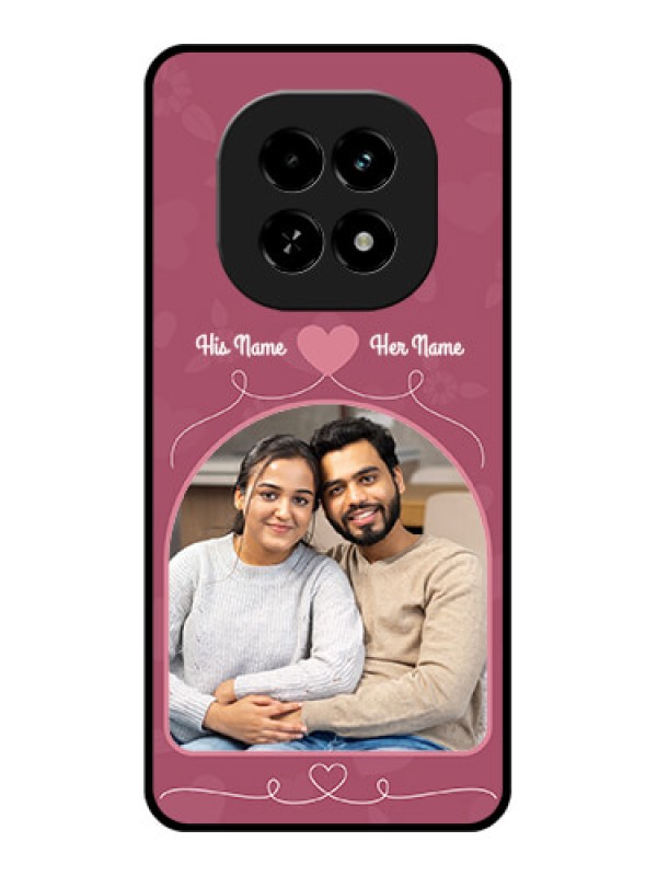 Custom Realme C63 5G Custom Glass Phone Case - Love Floral Design