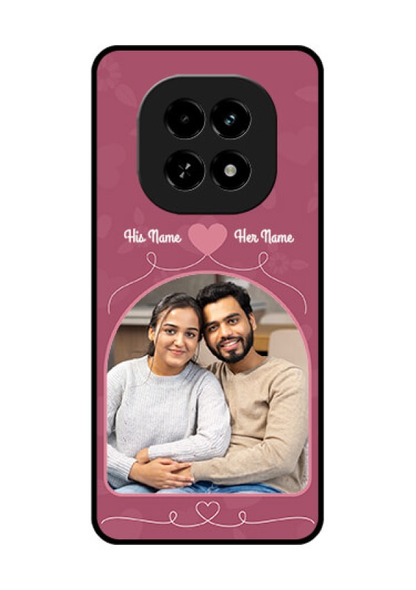 Realme C63 5G Custom Glass Phone Case - Love Floral Design