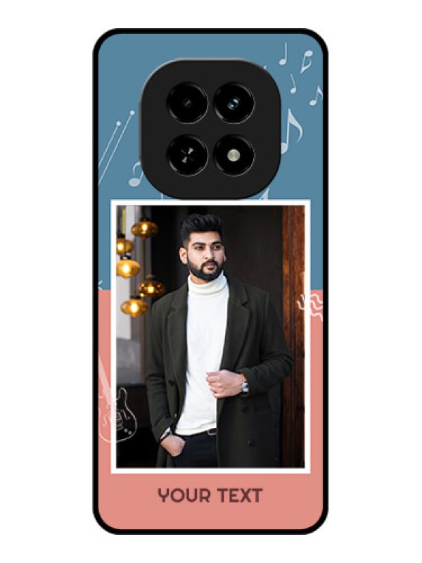 Custom Realme C63 5G Custom Glass Phone Case - With Color Musical Note Design