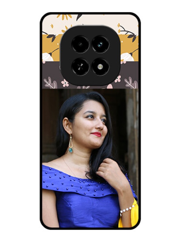 Custom Realme C63 5G Custom Glass Phone Case - Stylish Floral Design