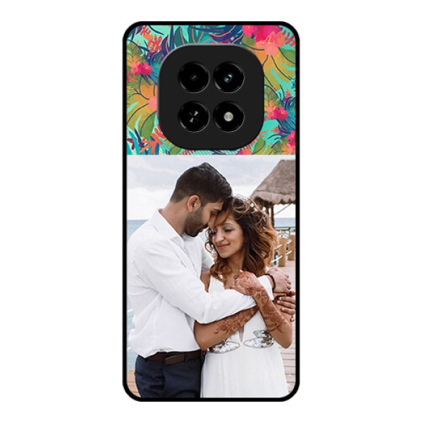 Realme C63 5G Custom Glass Phone Case - Watercolor Floral Design Realme C63 5G Custom Glass Phone Case - Watercolor Floral Design