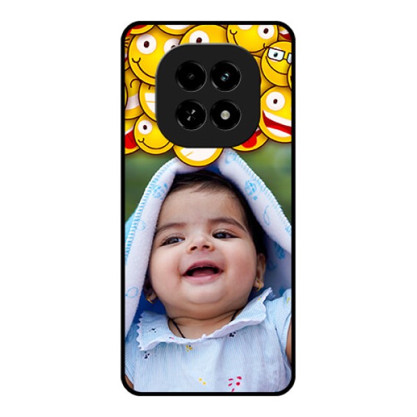 Realme C63 5G Custom Glass Phone Case - With Smiley Emoji Design Realme C63 5G Custom Glass Phone Case - With Smiley Emoji Design