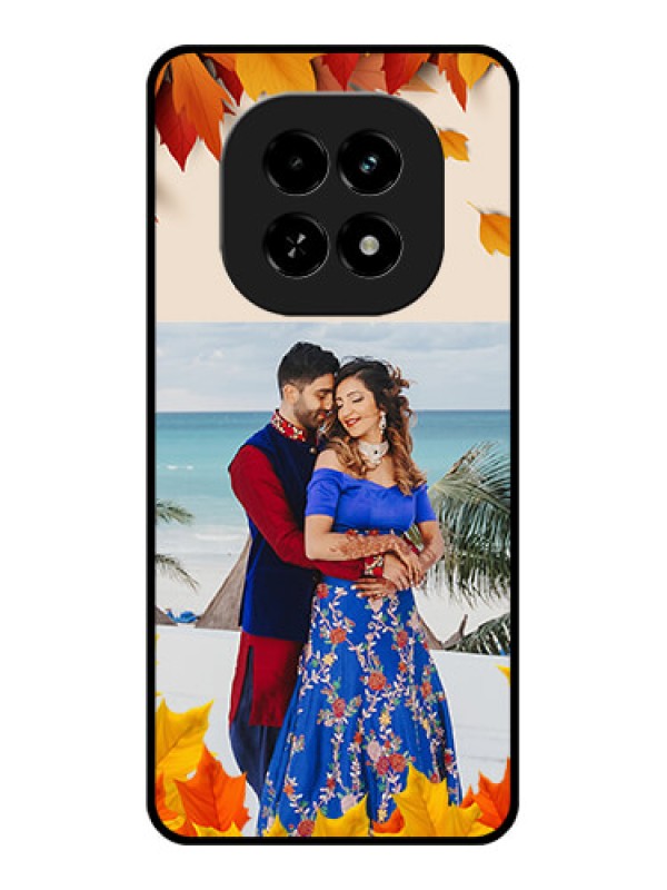 Custom Realme C63 5G Custom Glass Phone Case - Autumn Maple Leaves Design