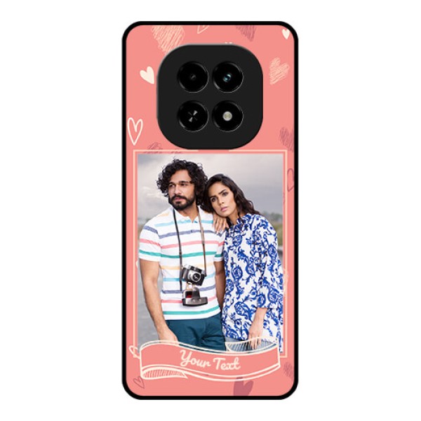 Realme C63 5G Custom Glass Phone Case - Love Doodle Art Design