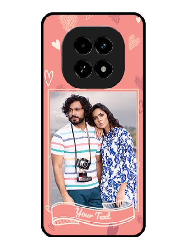 Custom Realme C63 5G Custom Glass Phone Case - Love Doodle Art Design