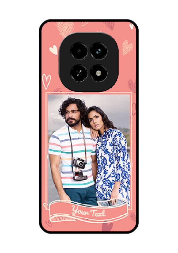 Realme C63 5G Custom Glass Phone Case - Love Doodle Art Design