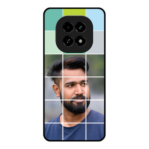 Realme C63 5G Custom Glass Phone Case - With White Box Pattern Realme C63 5G Custom Glass Phone Case - With White Box Pattern