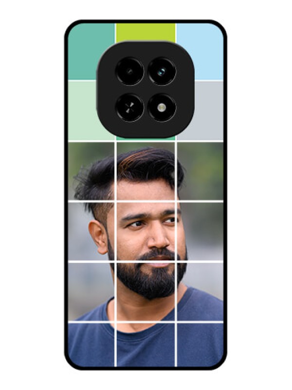 Custom Realme C63 5G Custom Glass Phone Case - With White Box Pattern