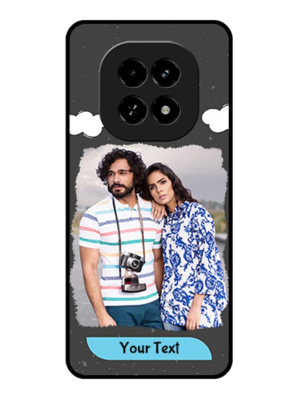 Custom Realme C63 5G Custom Glass Phone Case - Splashes With Love Doodles Design