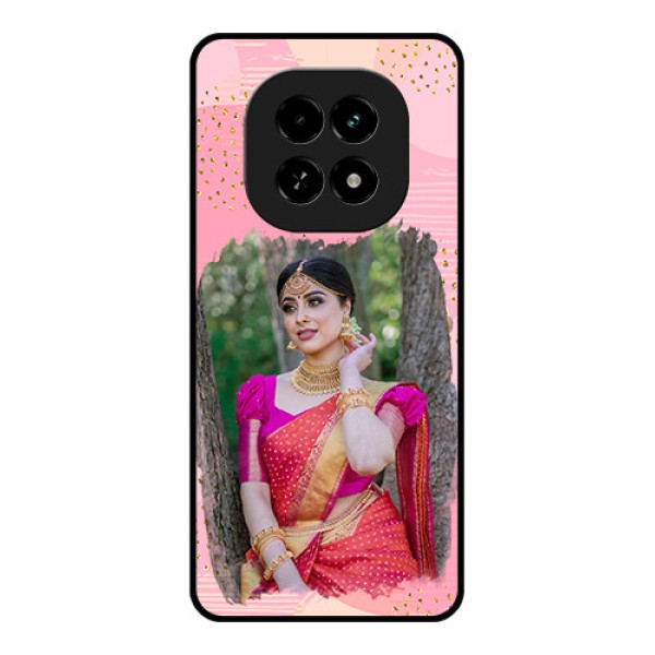 Realme C63 5G Custom Glass Phone Case - Gold Glitter Splash Design Realme C63 5G Custom Glass Phone Case - Gold Glitter Splash Design