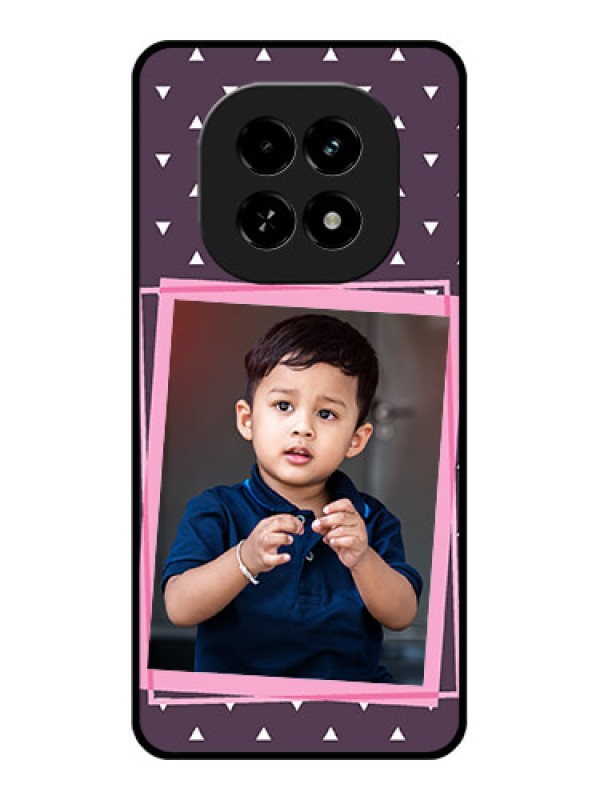 Custom Realme C63 5G Custom Glass Phone Case - Triangle Pattern Dotted Design