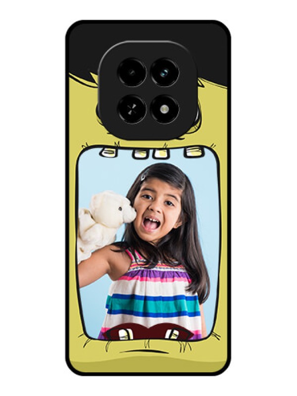 Custom Realme C63 5G Custom Glass Phone Case - Cartoon Monster Back Case Design